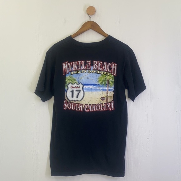 Harley Davidson - Vintage Bald Eagle Myrtle Beach South Carolina Shirt Size Med - Picture 9 of 10